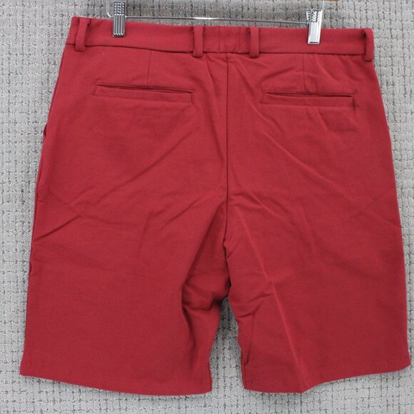 Swet Tailor Chino Shorts Mens Size 34 Red Solid Performance Lightweight NWT - Picture 6 of 10